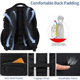 VANKEAN Travel Laptop Backpack 17.3 Inch TSA Friendly, Water-Repellent Anti Theft XL Computer Backpack with RFID Pockets College Backpacks with USB Port for Men Women Business Work Bag, Black