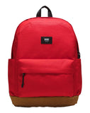 Vans Old Skool Sport Backpack | Unisex Everyday Laptop Bag, 15" Computer Sleeve, Front Pocket,Racing Red/Antelope,One Size