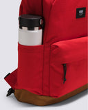 Vans Old Skool Sport Backpack | Unisex Everyday Laptop Bag, 15" Computer Sleeve, Front Pocket,Racing Red/Antelope,One Size