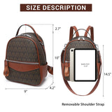 VANSARTO Mini Backpack Purse for Women Multi Pocket Small Backpacks Ladies Convertible Shoulder Handbags Designer Travel Backpack with Wide Strap, Coffee/Brown