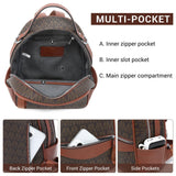 VANSARTO Mini Backpack Purse for Women Multi Pocket Small Backpacks Ladies Convertible Shoulder Handbags Designer Travel Backpack with Wide Strap, Coffee/Brown