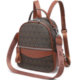 VANSARTO Mini Backpack Purse for Women Multi Pocket Small Backpacks Ladies Convertible Shoulder Handbags Designer Travel Backpack with Wide Strap, Coffee/Brown