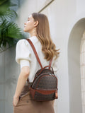 VANSARTO Mini Backpack Purse for Women Multi Pocket Small Backpacks Ladies Convertible Shoulder Handbags Designer Travel Backpack with Wide Strap, Coffee/Brown