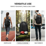 Vantico Drawstring Backpack Gym Bag with Shoes Compartment for Soccer, Basketball, Swim, Water - Resistant String Backpack Beach Cinch for Women Men