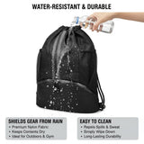 Vantico Drawstring Backpack Gym Bag with Shoes Compartment for Soccer, Basketball, Swim, Water - Resistant String Backpack Beach Cinch for Women Men
