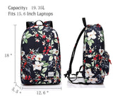 VASCHY Backpack for Women, Water Resistant High School Girls Bookbag Travel Backpack for Teens with Water Bottle Pockets