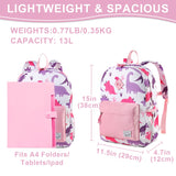 VASCHY Kids Backpack for Girls, Cute Dinosaur Lightweight Backpack for Toddlers Daycare Preschool Little Girls Pink