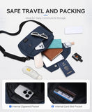 VASCHY Messenger Bag for men (Blue, Medium)
