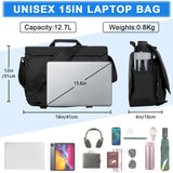 VASCHY Messenger Bag for Men,Water Resistant Casual Satchel Briefcase Fashion Work Bag Crossbody Shoulder Handbag for Women College Campus Black