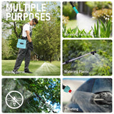 VASG Battery Powered Garden Sprayer 2 Gallon, 7.4V Powerful Electric Sprayer, Weed Yard Lawn Sprayers with 5 Mist Nozzles & Retractable Wand & Adjustable Strap for Lawn, Garden, Yard