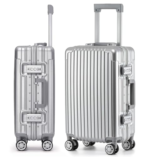 VATILIN 20 Inch Aluminum Frame Hardside Carry On Luggage, Airline Approved Zipperless Lightweight Suitcase with Spinner Wheels & TSA | Backpacks4Less