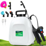 VAXMAY Battery Powered Sprayer 3.2 Gallon, Backpack Sprayer with 3 Adjustable Forces, Battery Indicator, 5 Mist Nozzles, 41" Retractable Wand, USB Rechargeable Garden Sprayer for Weed Lawn Yard