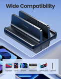 Vaydeer Vertical Laptop Stand Holder Organizer Plastic Adjustable Desktop Notebook Dock Space - Saving 3 in 1 for All MacBook Pro Air,Mac,HP,Dell,Microsoft Surface,Lenovo,up to 17.3 inches (Black)
