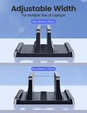 Vaydeer Vertical Laptop Stand Holder Organizer Plastic Adjustable Desktop Notebook Dock Space - Saving 3 in 1 for All MacBook Pro Air,Mac,HP,Dell,Microsoft Surface,Lenovo,up to 17.3 inches (Black)