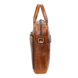 VC VINTAGE COUTURE Leather briefcase bag for men Leather Laptop Bags For Men and Women Travel Messenger Bag 16 Inch (Tan Brown, 16 Inch Briefcase)