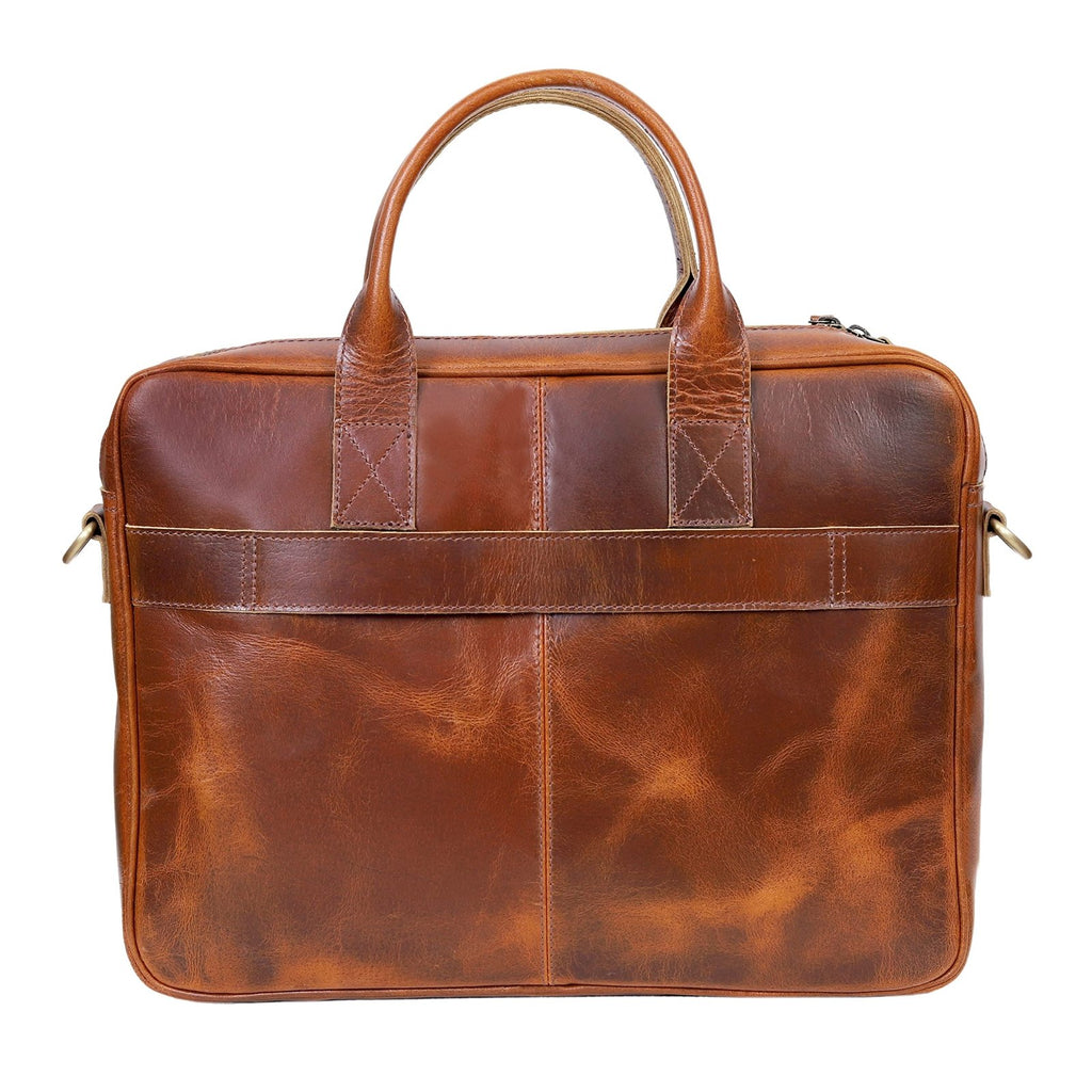 VC VINTAGE COUTURE Leather briefcase bag for men Leather Laptop Bags For Men and Women Travel Messenger Bag 16 Inch (Tan Brown, 16 Inch Briefcase)