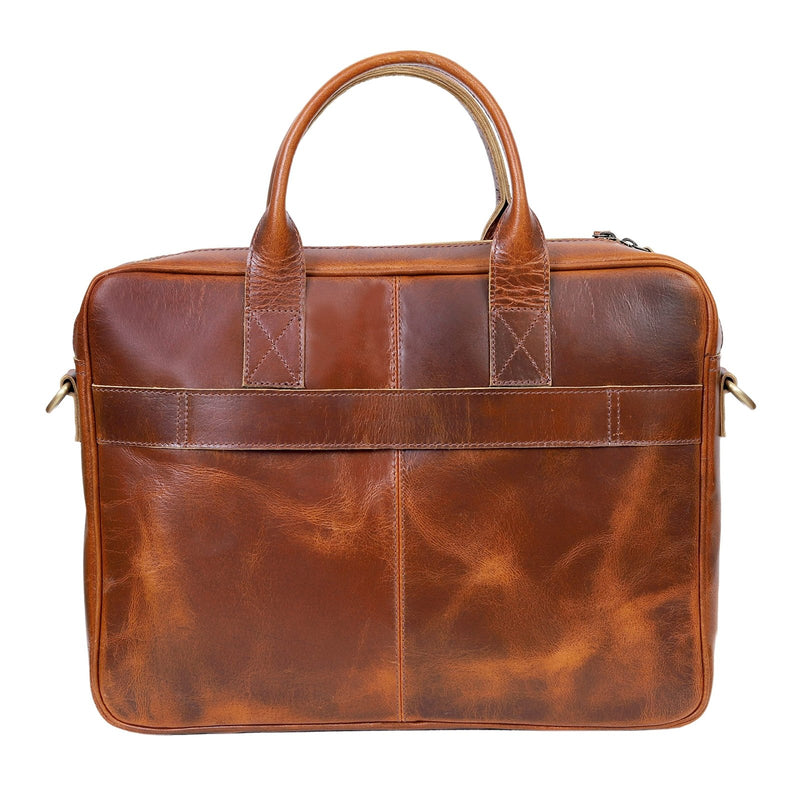 VC VINTAGE COUTURE Leather briefcase bag for men Leather Laptop Bags For Men and Women Travel Messenger Bag 16 Inch (Tan Brown, 16 Inch Briefcase)