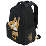 Vdsrup Hi Meow Cat Backpack for Girls Kids Boys Cute Kitten Kitty School Book Bag Waterproof Animals Student Laptop Backpacks College Carrying Bags Casual Durable Lightweight