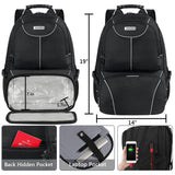 VECKUSON Lunch Bag Backpack, Insulated Cooler Lunch Box Backpack, Extra Large Travel Laptop Backpack TSA Friendly RFID Computer College bag with USB Port for Women Men Fits 17.3 Inch Laptop