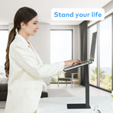 VECOFO Laptop Stand for Desk, Ergonomic Aluminum Laptop Stand Adjustable Height from 7 - 15", Sitting and Standing Laptop Riser for 10 - 17" Notebook