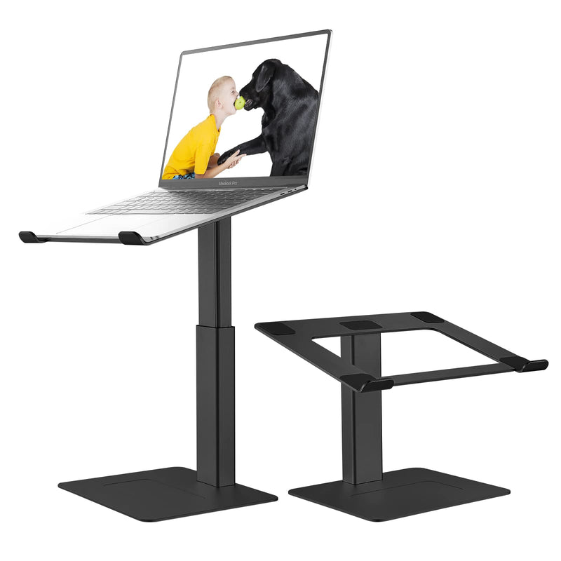 VECOFO Laptop Stand for Desk, Ergonomic Aluminum Laptop Stand Adjustable Height from 7 - 15", Sitting and Standing Laptop Riser for 10 - 17" Notebook