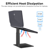 VECOFO Laptop Stand for Desk, Ergonomic Aluminum Laptop Stand Adjustable Height from 7 - 15", Sitting and Standing Laptop Riser for 10 - 17" Notebook