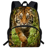 VEEWOW Cool Tiger Backpack For School Bag Kids Animal Bag For Children Boys and Girls Bookbag (D1090a)