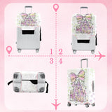 Vehcimbev Cartoon Castle Luggage Cover Washable Elastic Fireworks Bowknot Travel Suitcase Cover Anti - scratch Suitcase cover Fits 29 - 32 Inch Luggage Cover