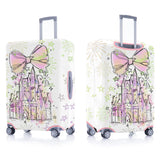 Vehcimbev Cartoon Castle Luggage Cover Washable Elastic Fireworks Bowknot Travel Suitcase Cover Anti - scratch Suitcase cover Fits 29 - 32 Inch Luggage Cover