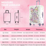 Vehcimbev Cartoon Castle Luggage Cover Washable Elastic Fireworks Bowknot Travel Suitcase Cover Anti - scratch Suitcase cover Fits 29 - 32 Inch Luggage Cover