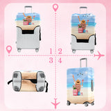 Vehcimbev Holiday Beach Luggage Cover Washable Elastic Gir/Women Aeroplane Travel Suitcase Cover Anti - scratch Suitcase cover Fits 29 - 32 Inch Luggage Cover