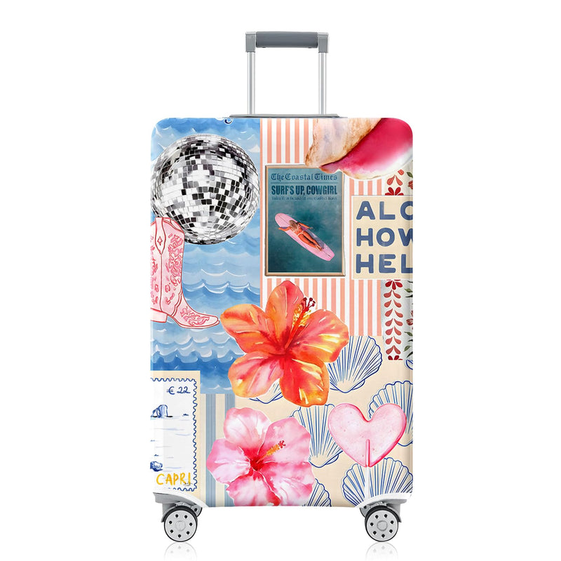 Vehcimbev Holiday Surf's Up Travel Luggage Cover Coastal Life Travel Suitcase Cover Anti - scratch Suitcase cover Fits 29 - 32 Inch Luggage Cover