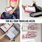 Veken 10 Set Packing Cubes for Travel Essential, Suitcase Organizer Bags in 4 Sizes, Carry - On Luggage Accessories with Large Laundry & Hanging Toiletry Bag, Must - Have for Airplane, Road Trip & Camping