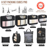 Veken 10 Set/8 Set Packing Cubes for Travel Essentials, Suitcase Organizer Bags in 4 Sizes, Carry - On Luggage Accessories with Laundry & Toiletry Bag, Airplane Must - Have, Road Trip & Camp Gifts for Men
