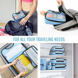 Veken 8 Set Packing Cubes for Travel Essentials, Suitcase Organizer Bags in 4 Sizes, Carry - On Luggage Accessories with Large Laundry & Hanging Toiletry Bag, Must - Have for Airplane, Road Trip & Camping
