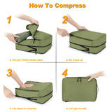 Velaybor 8 Set Compression Packing Cubes for Travel, Waterproof Luggage Organizers, Suitcase Organizer Set for Carry - On & Checked Baggage, Travel Accessories for Men & Women