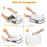 Velaybor 8 Set Compression Packing Cubes for Travel, Waterproof Luggage Organizers, Suitcase Organizer Set for Carry - On & Checked Baggage, Travel Accessories for Men & Women