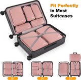 Velaybor 8 Set Compression Packing Cubes for Travel, Waterproof Luggage Organizers, Suitcase Organizer Set for Carry - On & Checked Baggage, Travel Accessories for Men & Women