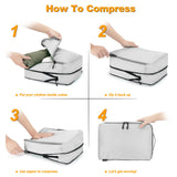 Velaybor 8 Set Compression Packing Cubes for Travel, Waterproof Luggage Organizers, Suitcase Organizer Set for Carry - On & Checked Baggage, Travel Accessories for Men & Women