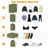 Velaybor 8 Set Compression Packing Cubes for Travel, Waterproof Luggage Organizers, Suitcase Organizer Set for Carry - On & Checked Baggage, Travel Accessories for Men & Women