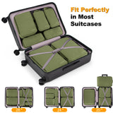 Velaybor 8 Set Compression Packing Cubes for Travel, Waterproof Luggage Organizers, Suitcase Organizer Set for Carry - On & Checked Baggage, Travel Accessories for Men & Women