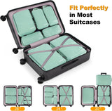 Velaybor 8 Set Compression Packing Cubes for Travel, Waterproof Luggage Organizers, Suitcase Organizer Set for Carry - On & Checked Baggage, Travel Accessories for Men & Women
