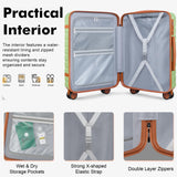 Velaybor Luggage Sets 3 Piece with Spinner Wheels, Lightweight PC Hardside Suitcase with TSA Lock & YKK Zippers, 20 Inch Carry On Luggage with Travel Bag for Men and Women, Avocado Green
