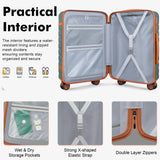 Velaybor Luggage Sets 3 Piece with Spinner Wheels, Lightweight PC Hardside Suitcase with TSA Lock & YKK Zippers, 20 Inch Carry On Luggage with Travel Bag for Men and Women, Army Green