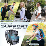 VentaPak Lightweight Ventilation Backpack Spacer - Frame for Hiking, Commuting & Biking Backpacks - Large Mesh Ventilation, Rucksack Frames for Improved Airflow Reduced Sweat