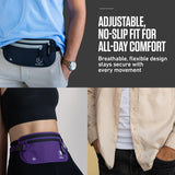 VENTURE 4TH Money Belt for Travel – Hidden Under - Clothes RFID Blocking Passport Holder & Slim Travel Wallet Pouch for Men & Women to Protect Cash, Cards & Documents (Black)