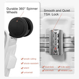 VentureVault Carry On Luggage 22x14x9 Airline Approved Aluminum Frame, 20 Inch Hard Shell Carry On Luggage, Suitcase Carry - on Zipperless Luggage, TSA Approved (White)