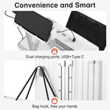 VentureVault Carry On Luggage 22x14x9 Airline Approved Aluminum Frame, 20 Inch Hard Shell Carry On Luggage, Suitcase Carry - on Zipperless Luggage, TSA Approved (White)