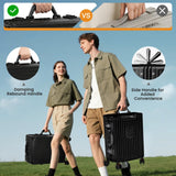 VentureVault Carry On Luggage 22x14x9 Airline Approved, Zipperless Luggage Carry On, Hard Shell Suitcases with TSA Lock, Lightweight Carry On Suitcases with Aluminum Frame (black, 20inch)
