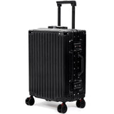 VentureVault Carry On Luggage 22x14x9 Airline Approved, Zipperless Luggage Carry On, Hard Shell Suitcases with TSA Lock, Lightweight Carry On Suitcases with Aluminum Frame (black, 20inch)